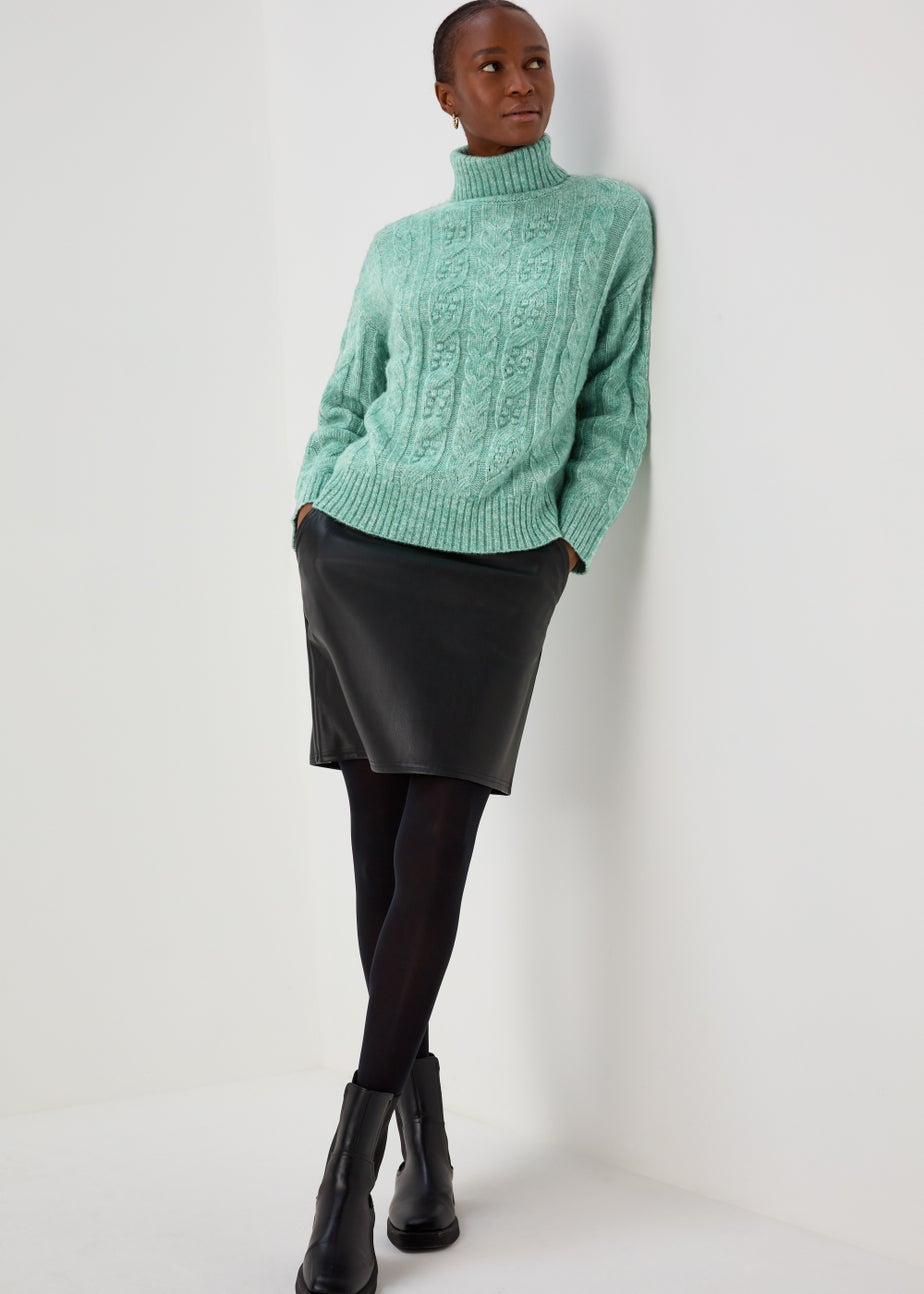 Aqua Cable Knit Jumper