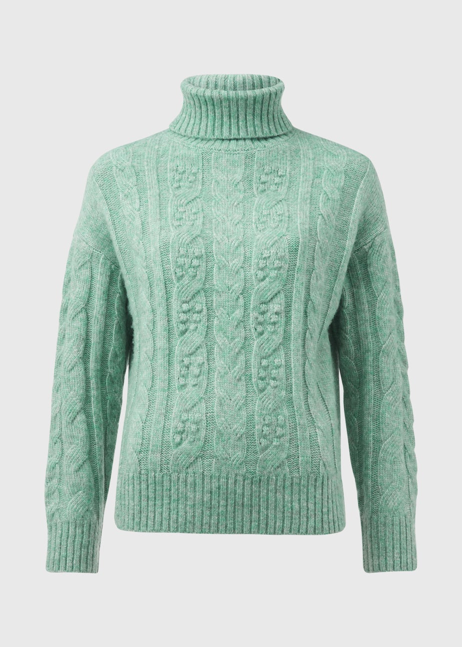 Aqua Cable Knit Jumper