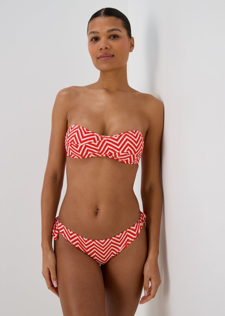 Orange Twist Stripe Bikini Bottoms