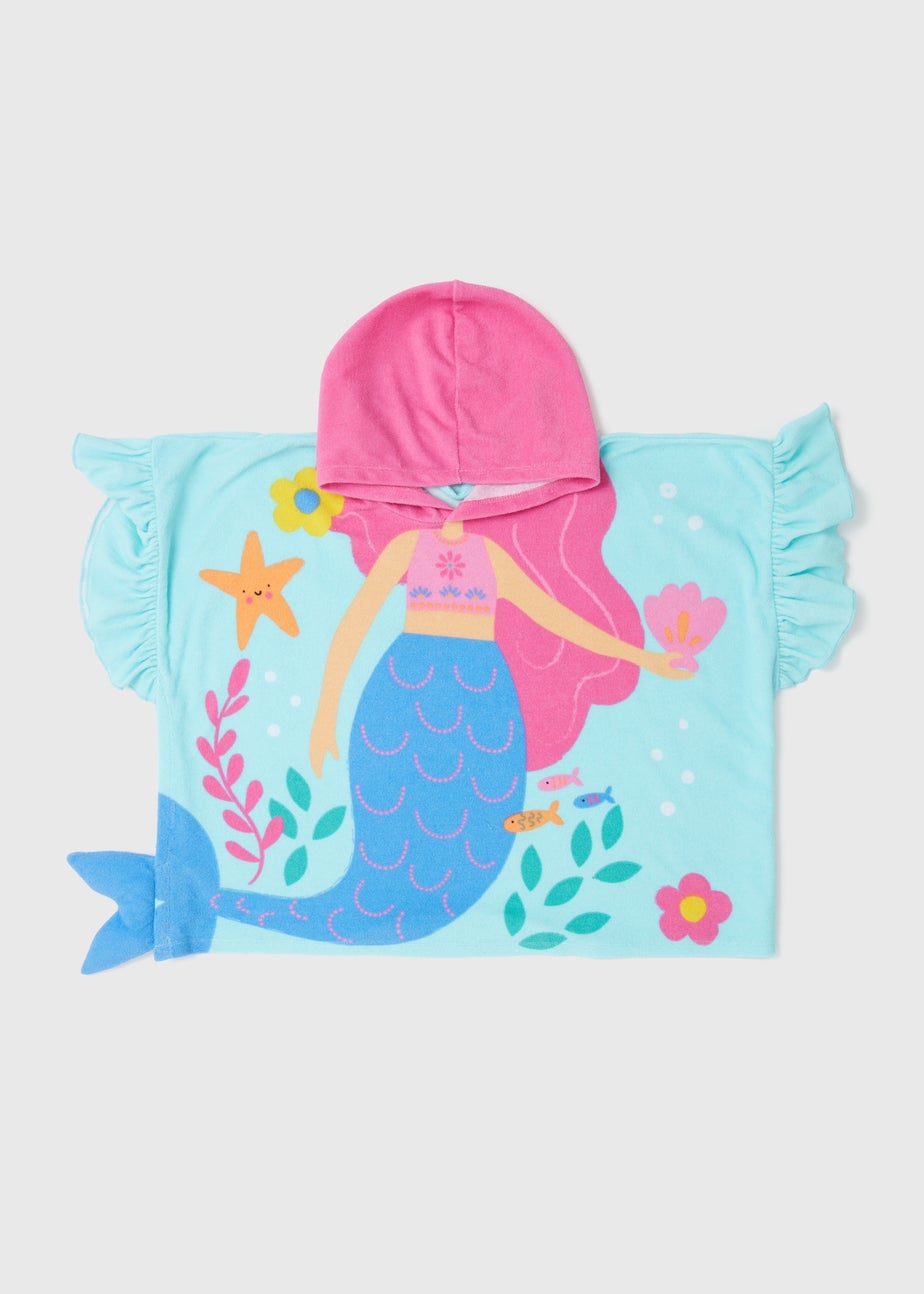 Girls Mermaid Swim Poncho