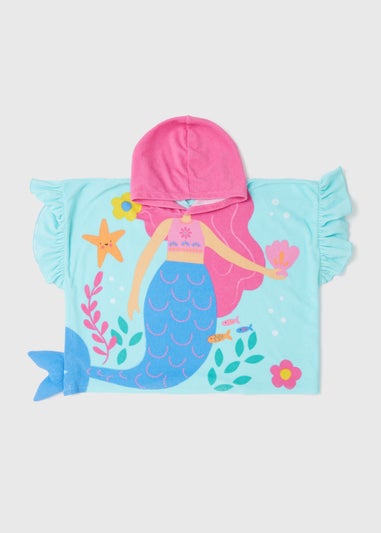 Girls Mermaid Swim Poncho