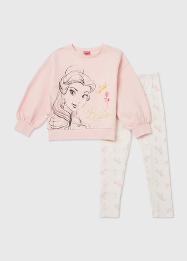 Kids Pink & Cream Disney Belle Pyjama Set (3-9yrs)