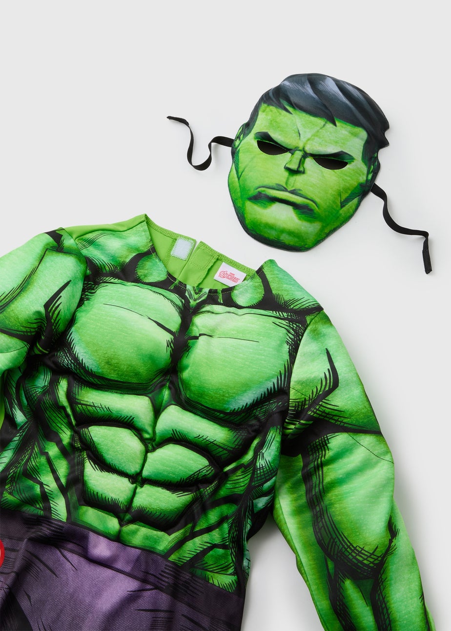 Kids Marvel Hulk Fancy Dress Costume (3-9yrs)