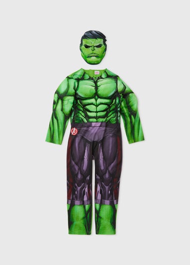 Kids Marvel Hulk Fancy Dress Costume (3-9yrs)