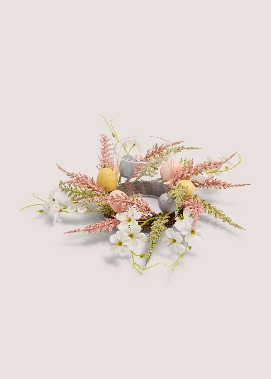 Multicoloured Easter Egg Candle Wreath (20x20x11CM)