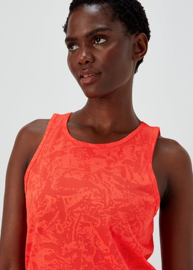 Souluxe Orange Jacquard Sports Vest