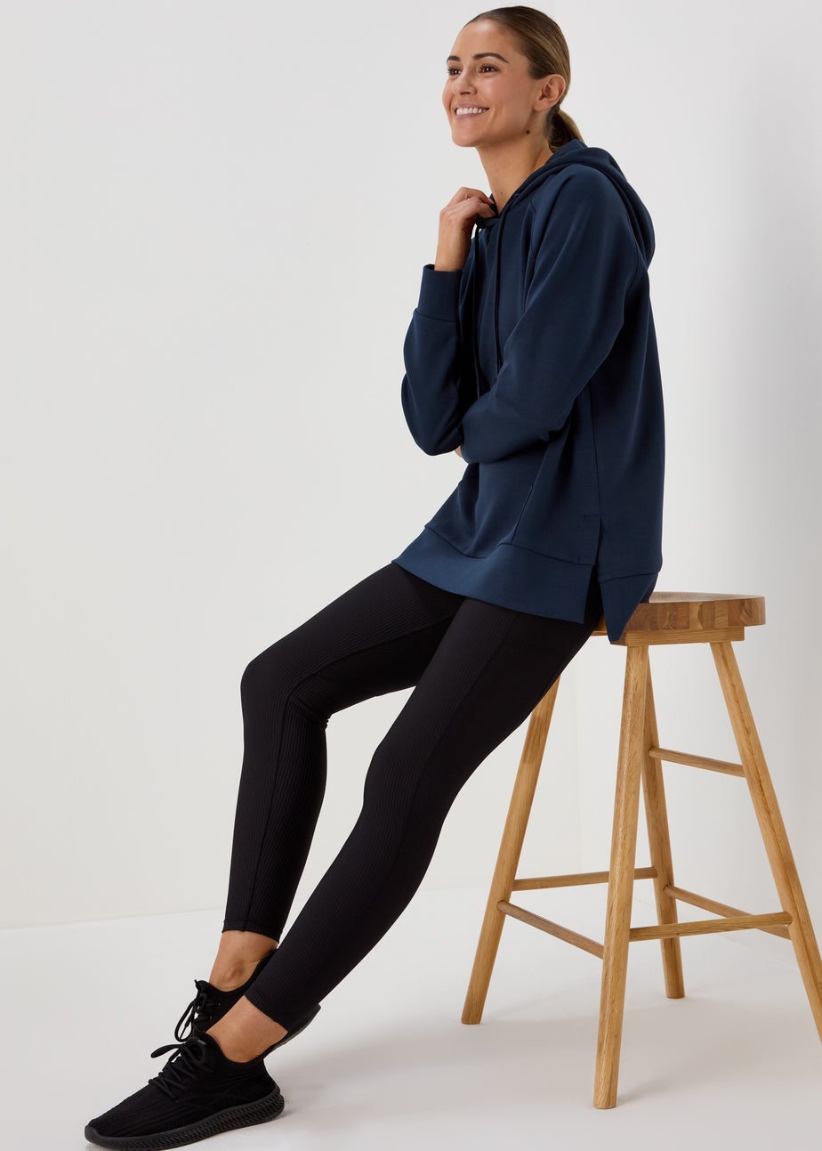 Souluxe Navy Longline Hoodie