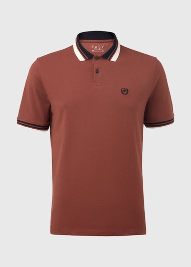 Brown Tipped Polo Shirt