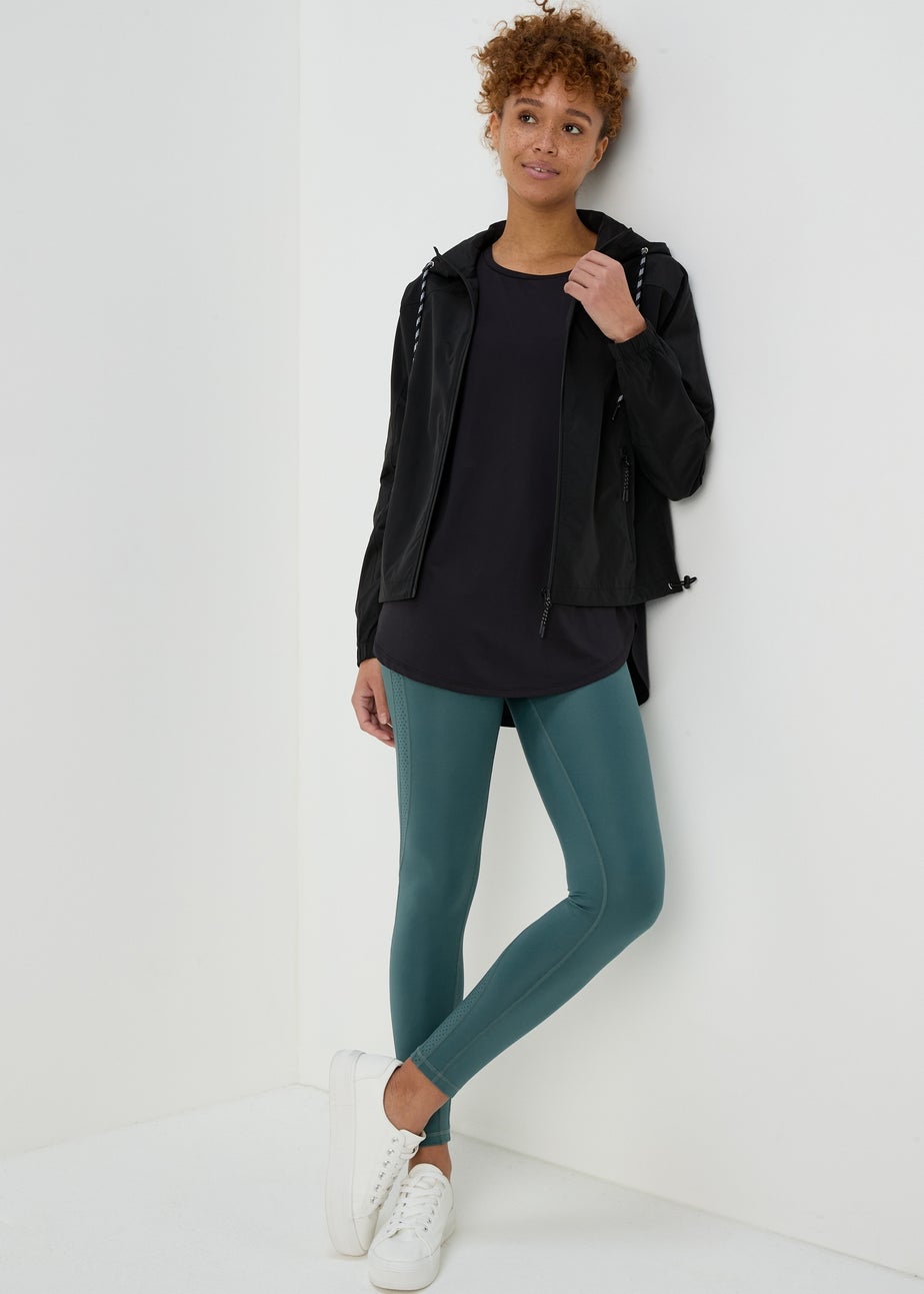 Souluxe Teal Mesh Panel Leggings