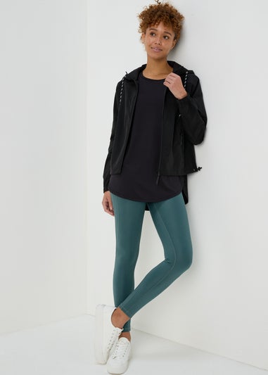 Souluxe Teal Mesh Panel Leggings