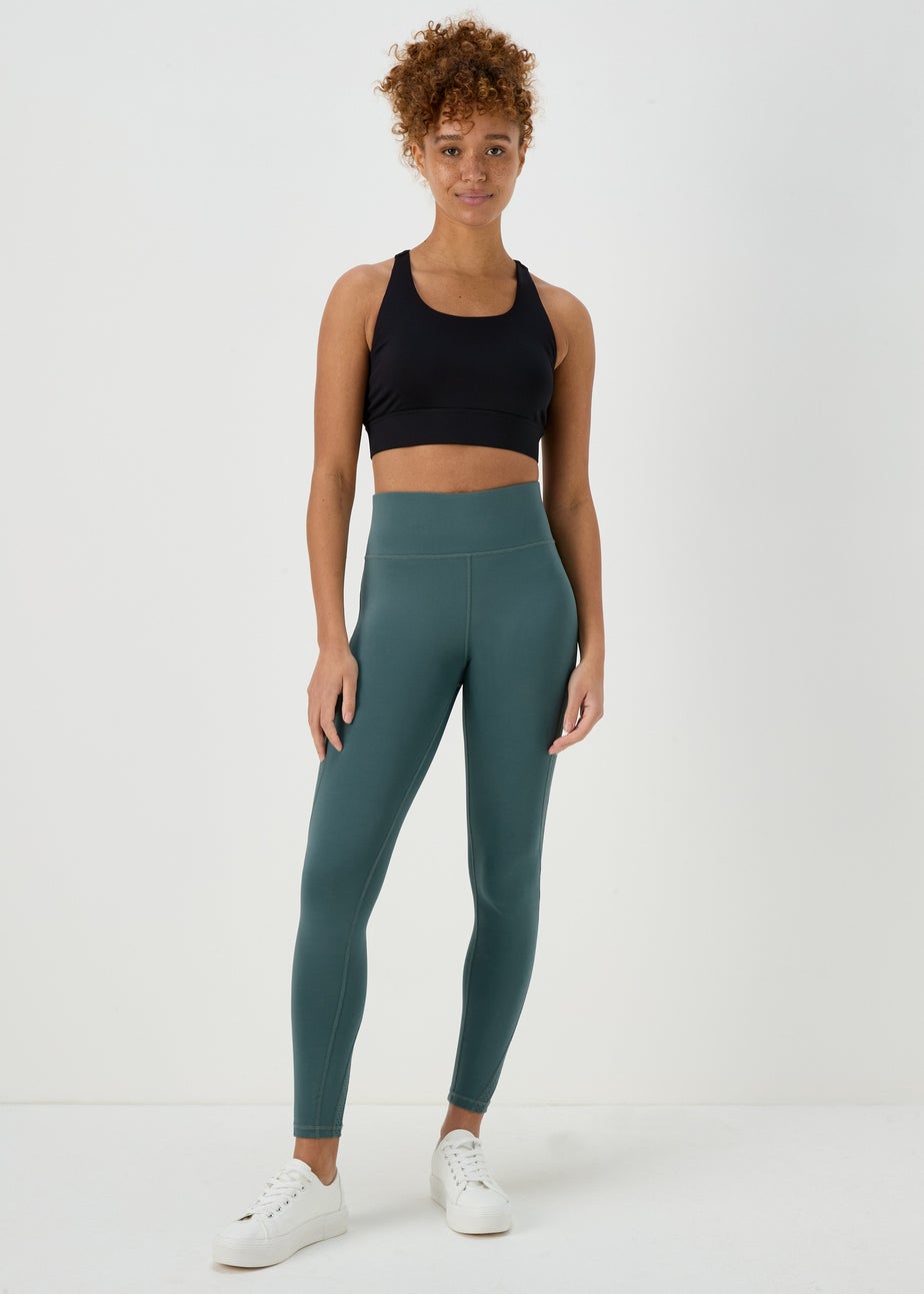 Souluxe Teal Mesh Panel Leggings