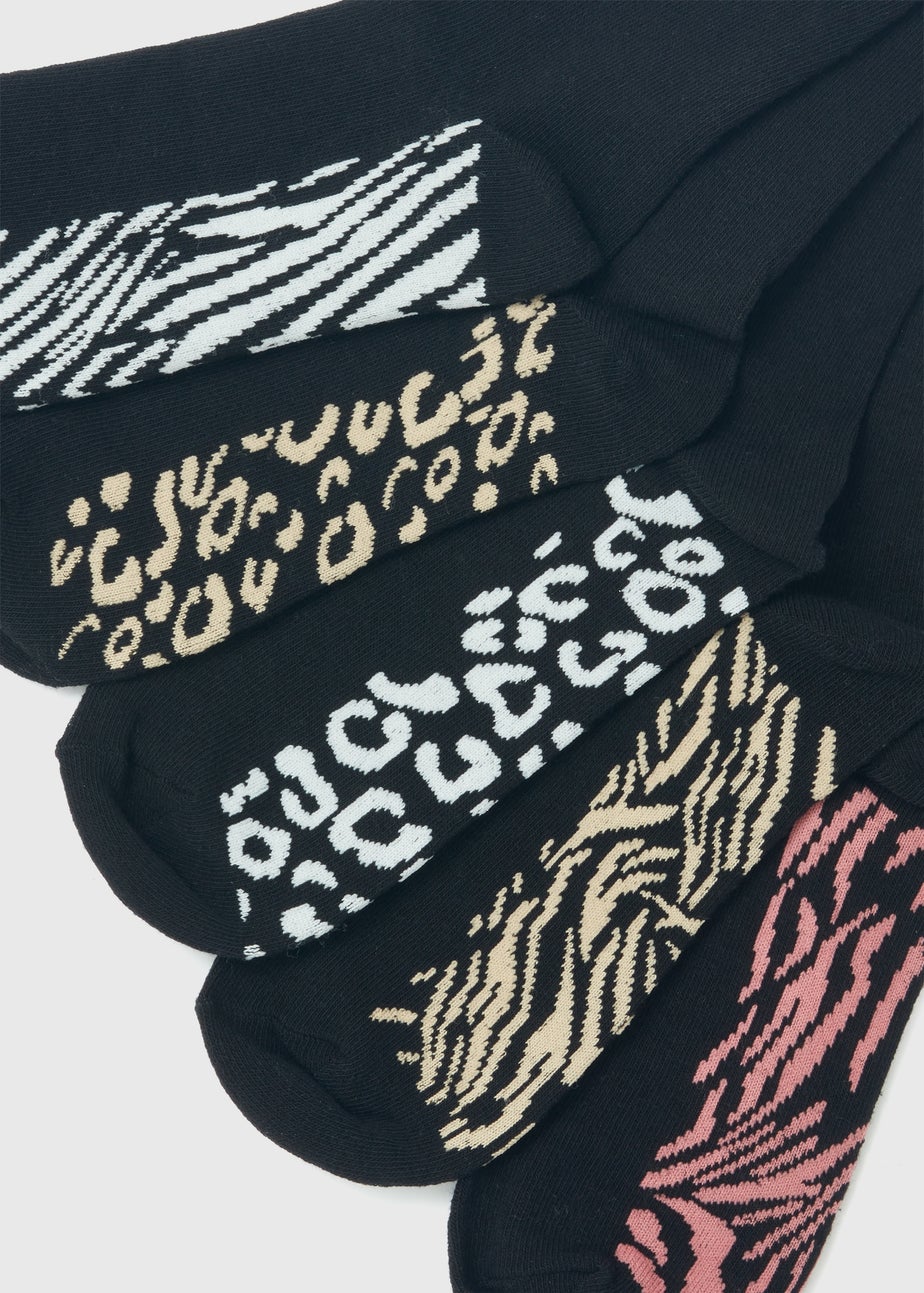 5 Pack Crew Footbed Socks