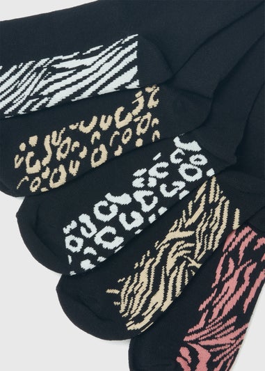 5 Pack Crew Footbed Socks