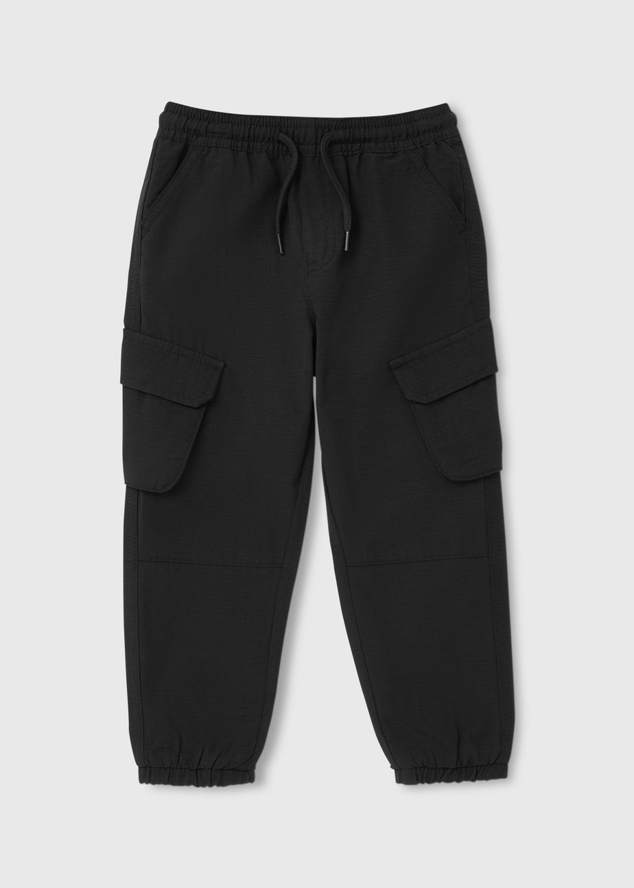 Boys Black Ripstop Cargo Pants (1-7yrs)