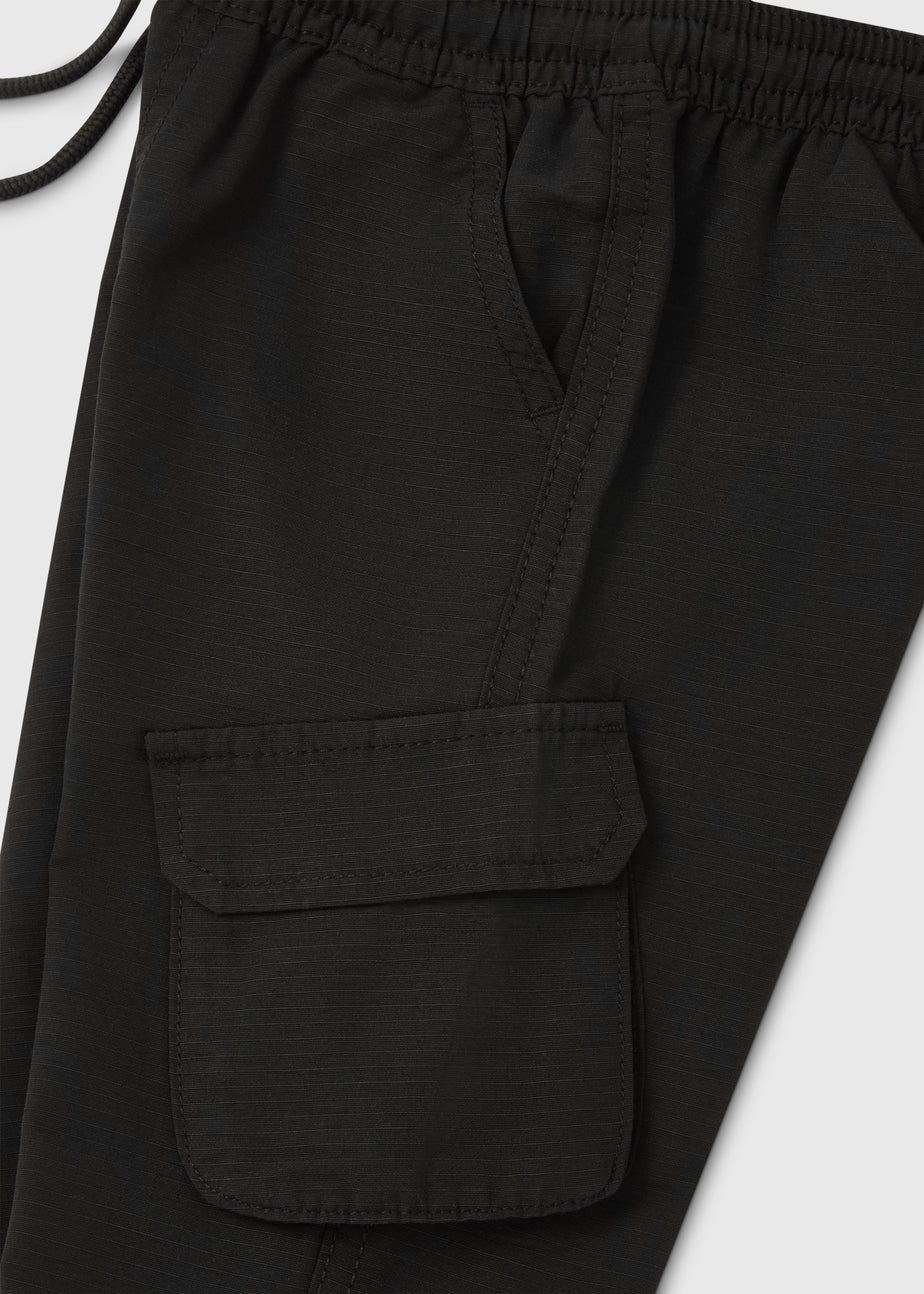 Boys Black Ripstop Cargo Pants (1-7yrs)