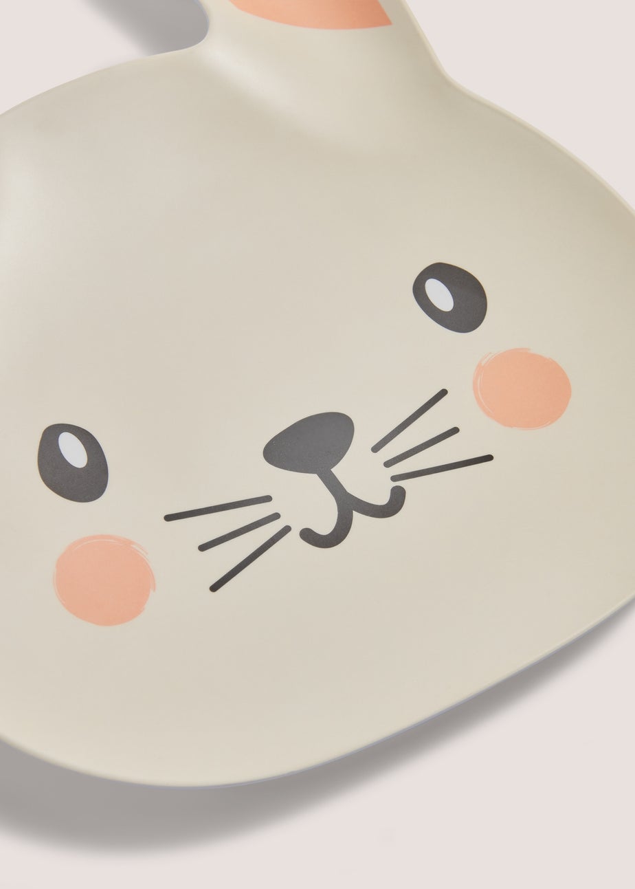 White Bunny Melamine Plate