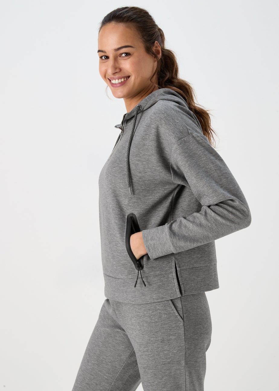 Souluxe Grey Marl Technical Hoodie