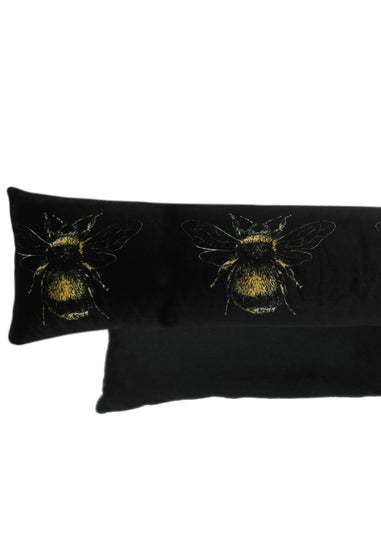 Evans Lichfield Gold Bee Velvet Draught Excluder (92cm x 20cm)
