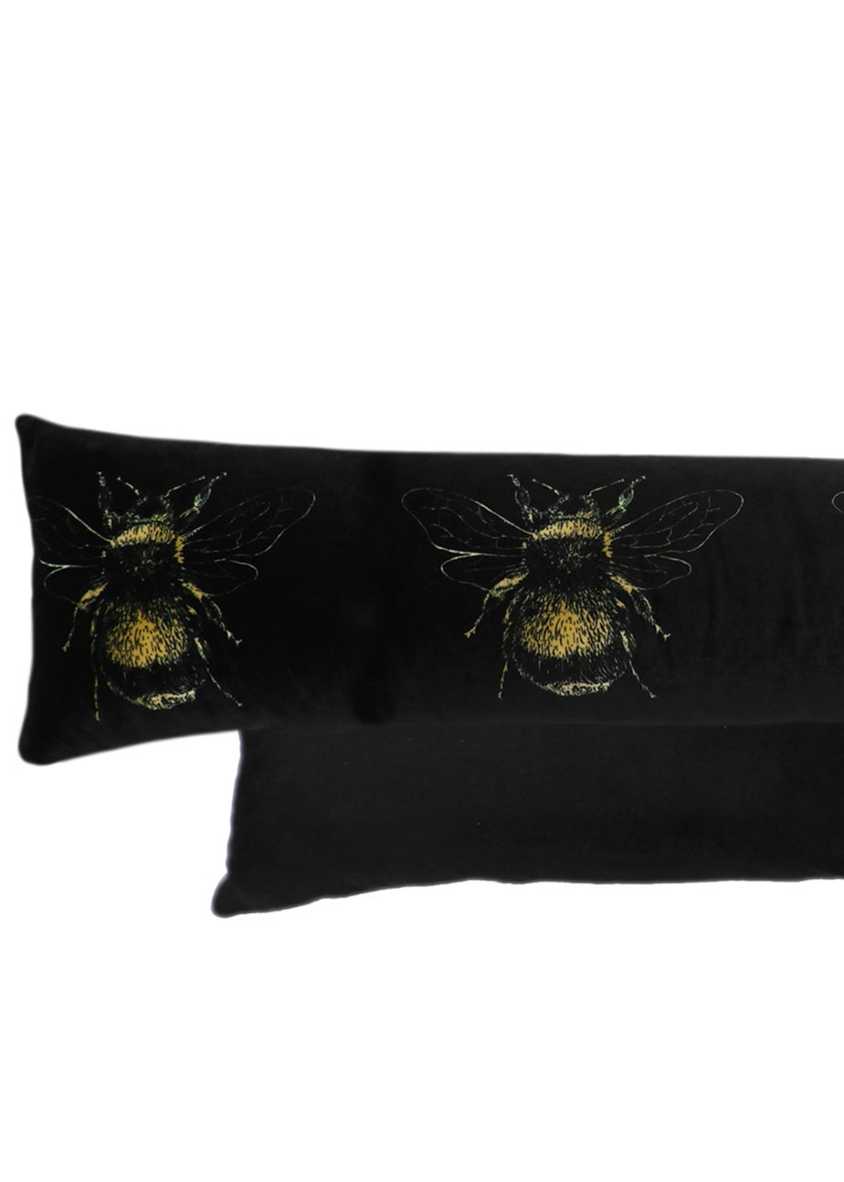 Evans Lichfield Gold Bee Velvet Draught Excluder (92cm x 20cm)
