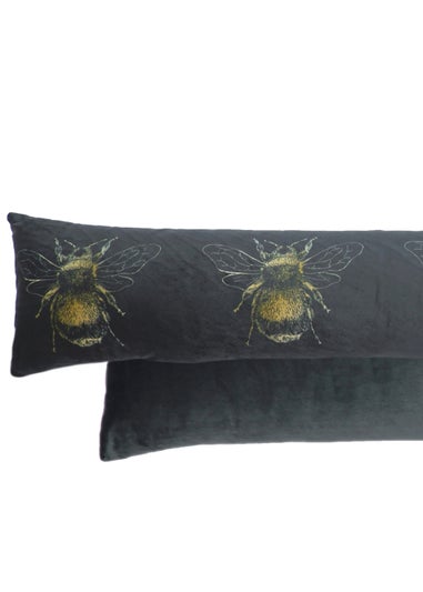 Evans Lichfield Gold Bee Velvet Draught Excluder (92cm x 20cm)