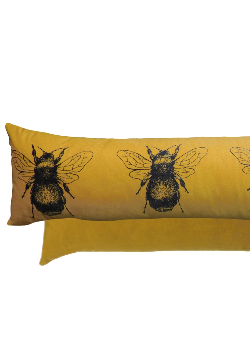 Evans Lichfield Gold Bee Velvet Draught Excluder (92cm x 20cm)