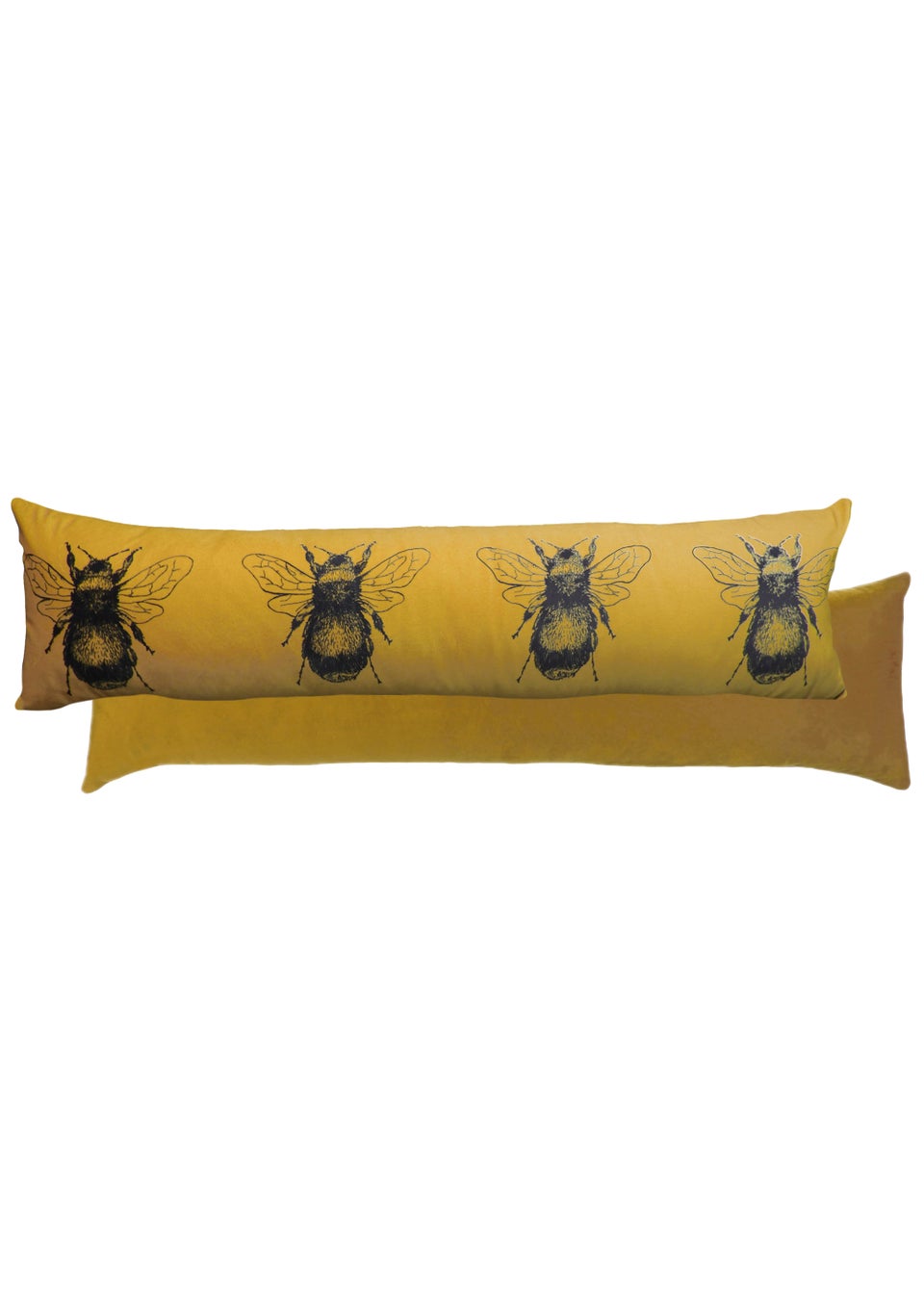 Evans Lichfield Gold Bee Velvet Draught Excluder (92cm x 20cm)