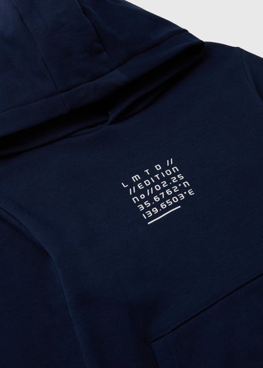 Boys Navy Limited Edition Printed Hoodie (7-13yrs)