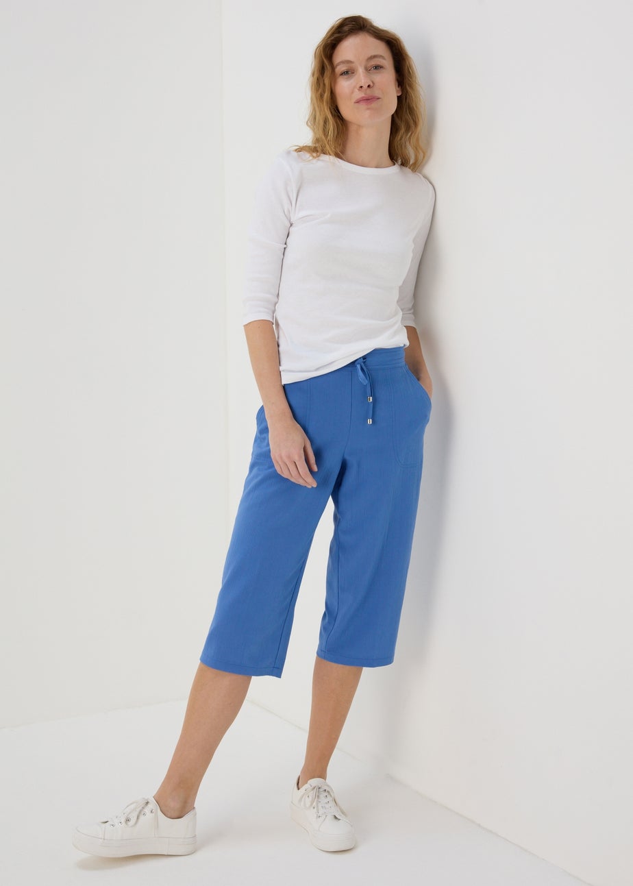 Blue Cropped Trousers