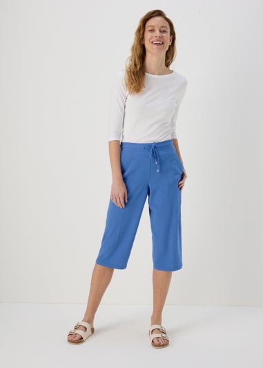 Blue Cropped Trousers