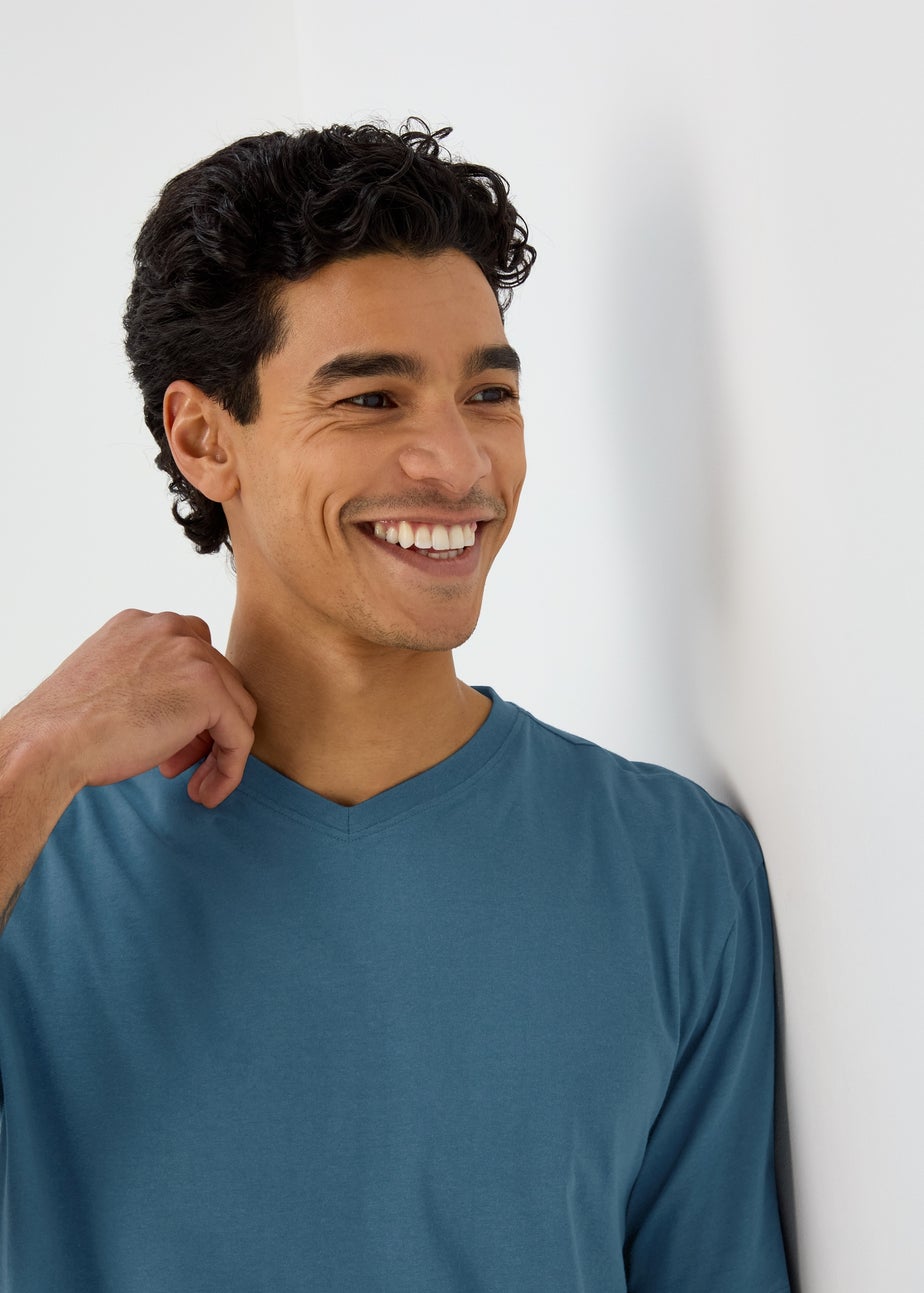 Blue Essential V-Neck T-Shirt