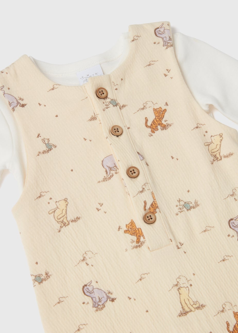 Winnie The Pooh Baby Cream Dungaree Set (Newborn-23mths)