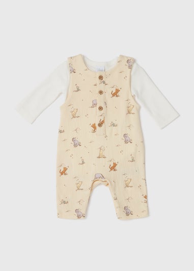 Winnie The Pooh Baby Cream Dungaree Set (Newborn-23mths)