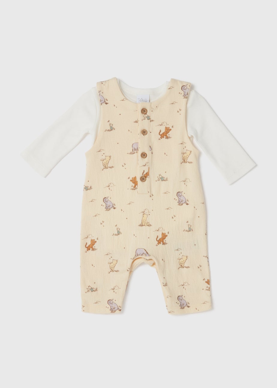 Winnie The Pooh Baby Cream Dungaree Set (Newborn-23mths)