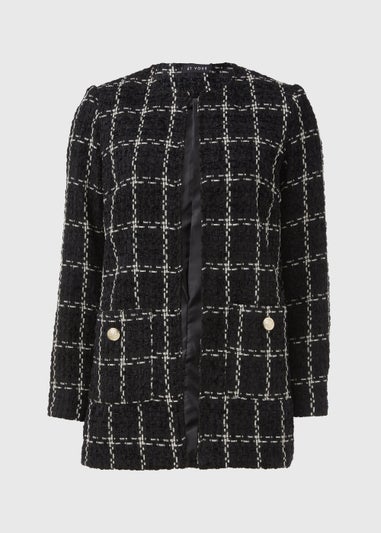Et Vous Black Check Pattern Jacket