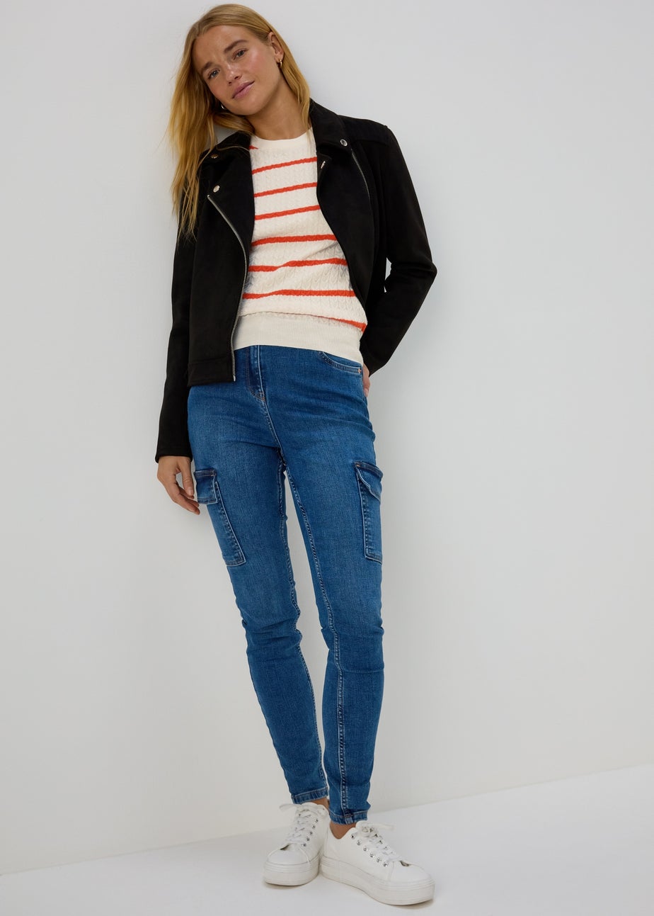 Red Baby Cable Stripe Jumper