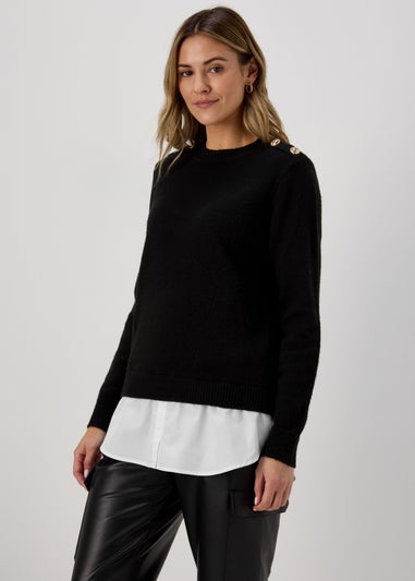 Black Military 2 in 1 Jumper