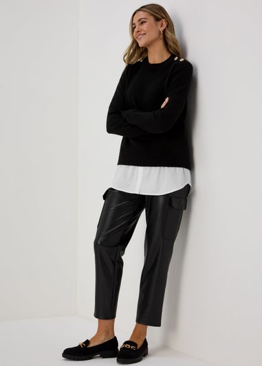 Black Military 2 in 1 Jumper