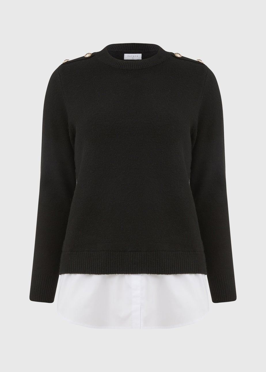 Black Military 2 in 1 Jumper