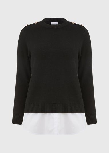 Black Military 2 in 1 Jumper