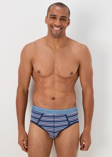 4 Pack Blue Stripe Briefs
