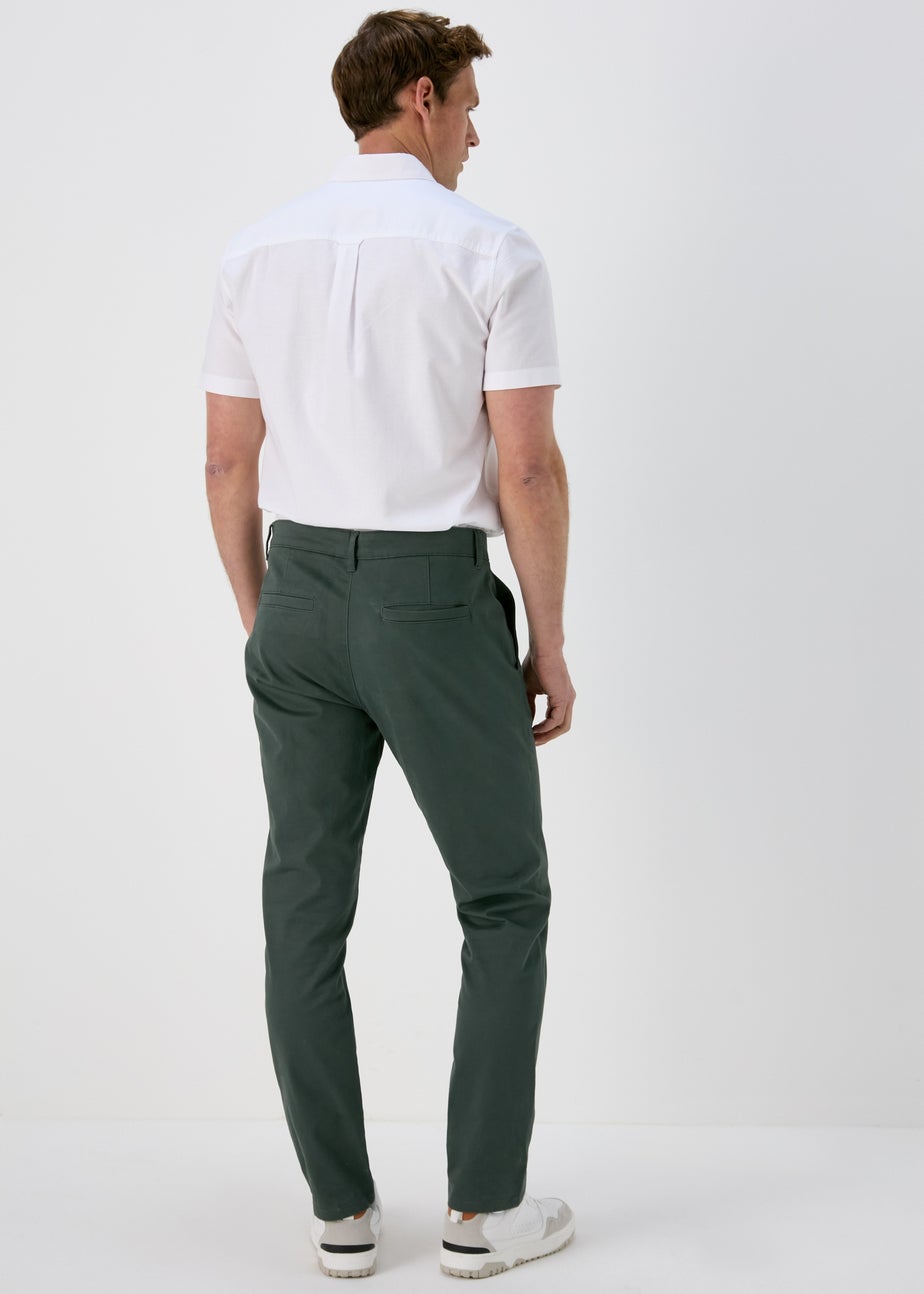Teal Slim Fit Stretch Chinos