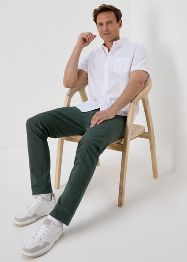 Teal Slim Fit Stretch Chinos