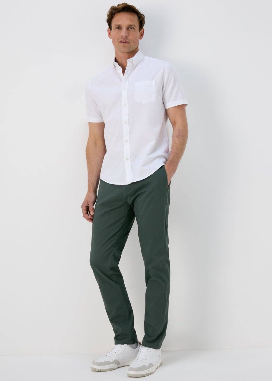 Teal Slim Fit Stretch Chinos