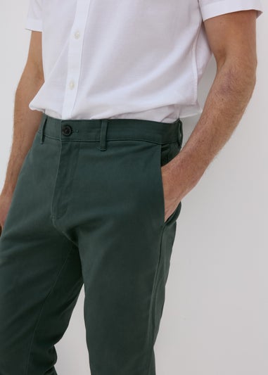 Teal Slim Fit Stretch Chinos