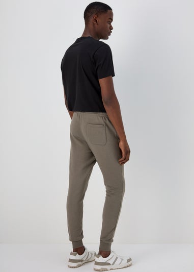 Beige Slim Fit Cuffed Joggers