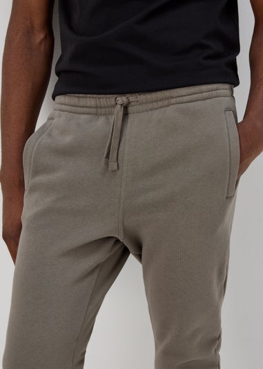 Beige Slim Fit Cuffed Joggers
