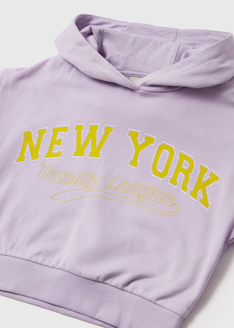 Girls Lilac New York Hoodie (7-15yrs)