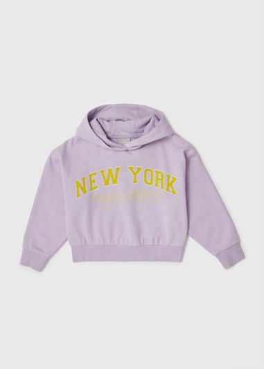 Girls Lilac New York Hoodie (7-15yrs)