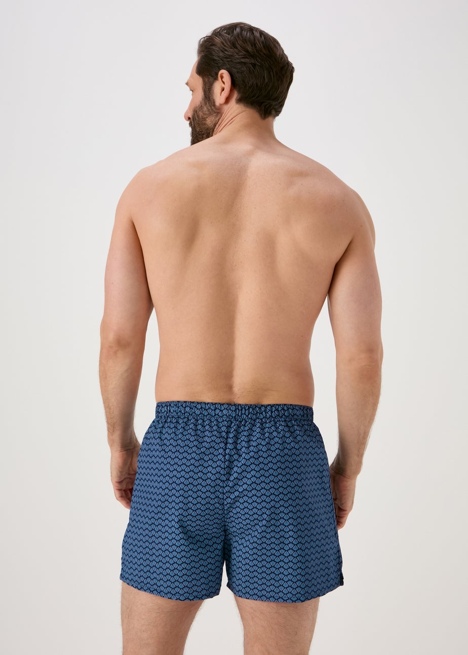 3 Pack Blue Shell Print Woven Shorts