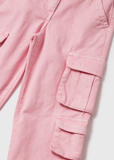 Girls Pink Cargo Pants (7-15yrs)